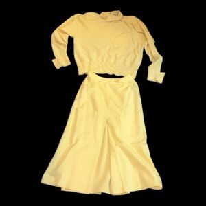 Sonia Rykiel Amazing Wool Skirt Set Made in France Size 36